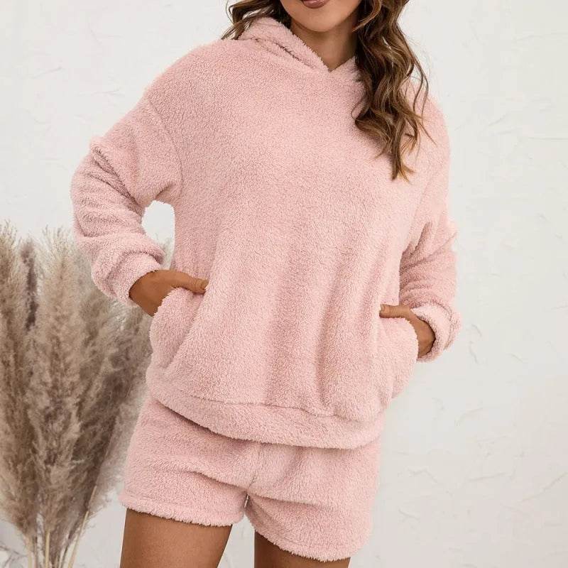 Women Hooded Sweater Suit Casual Home Wear - Velora