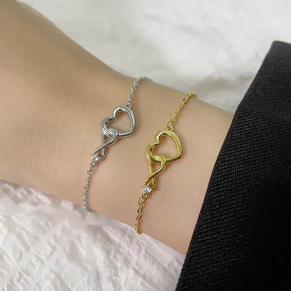 Heart-shape Bracelet Fashion Jewelry Versatile Love Bracelet Gift For Girlfriend Valentine's Day - Velora