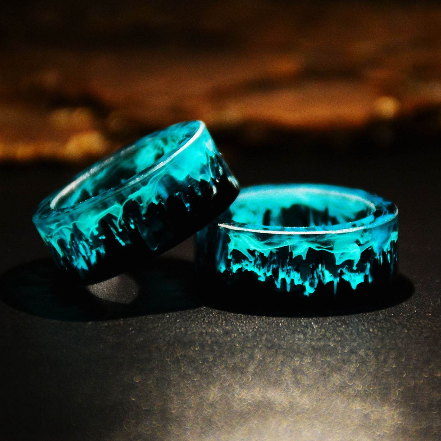 Blue Magic Magic Forest Small Diy Handmade Resin Ring - Velora