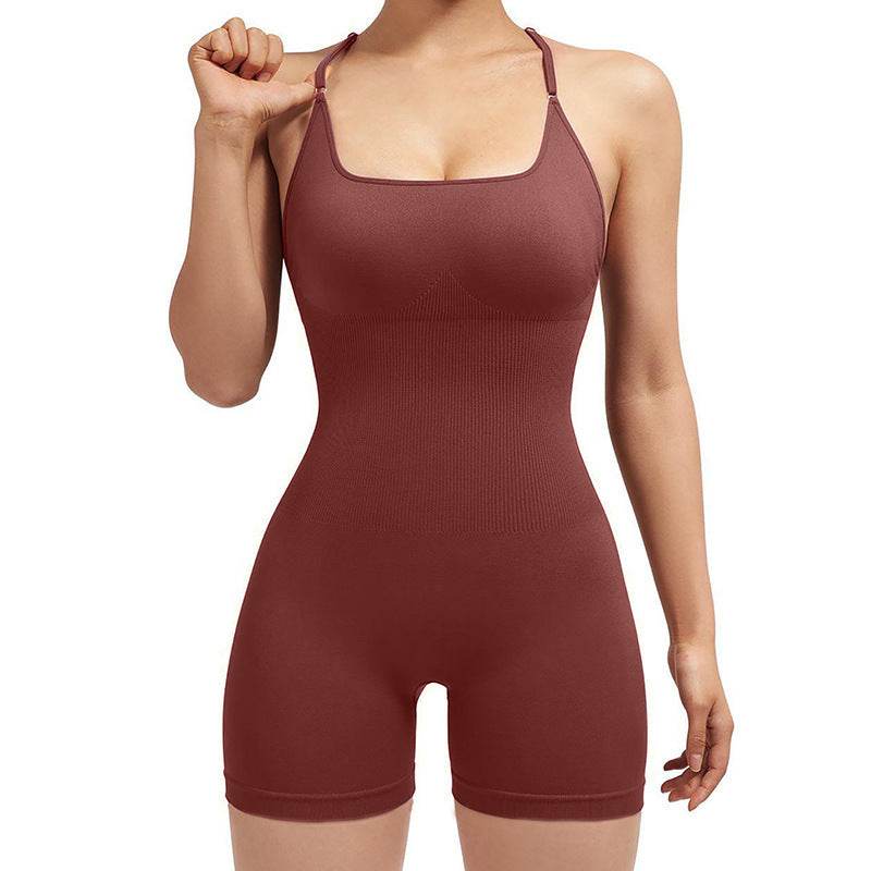 Women's Fashion Seamless Thread Yoga Jumpsuit - Velora
