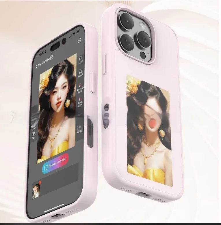 Smart Ink Screen Couple Phone Case NFC Sensor Projection Screen - Velora