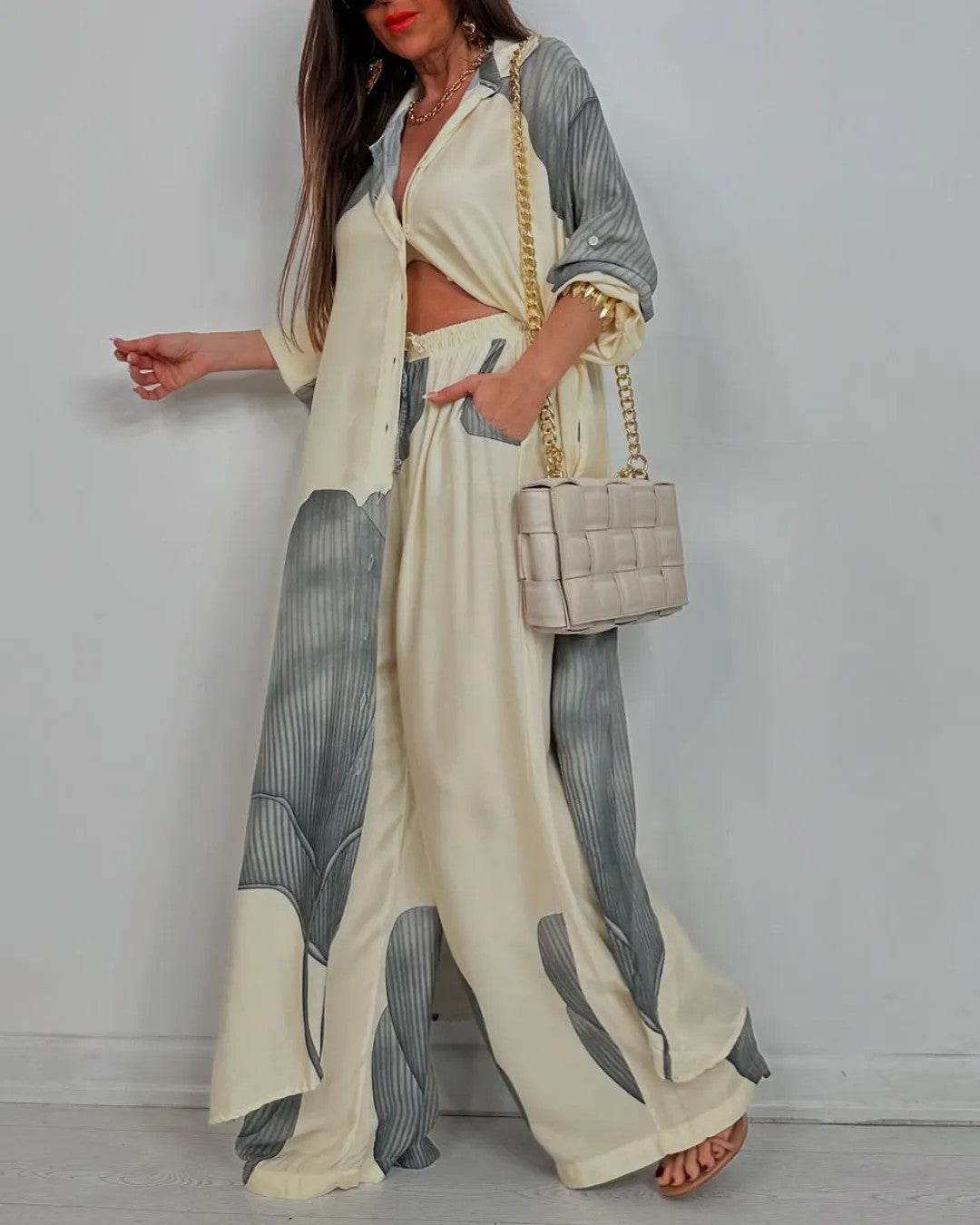 Women's Clothing Fashion Colorblock Loose Shirt - Velora