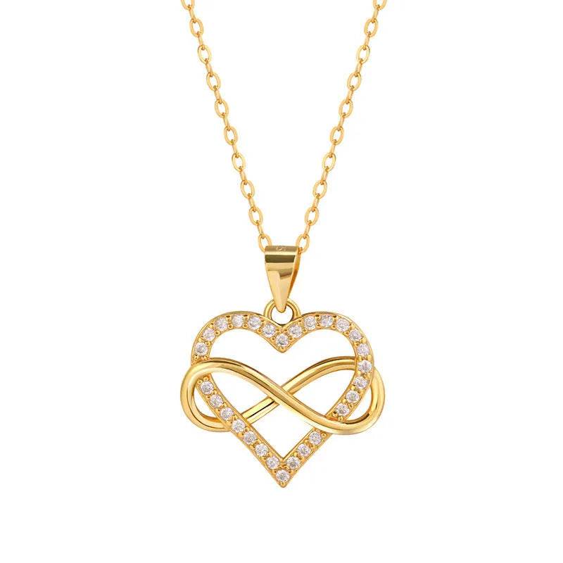 Unlimited Love Necklace Women Wrapped Love Valentine's Day Gifts All Match High-grade Can Not Be Dropped Collarbone Chain - Velora