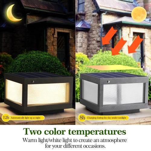 Solar Wall Light With Dimmable LEDs Landscape Pathway Light - Velora