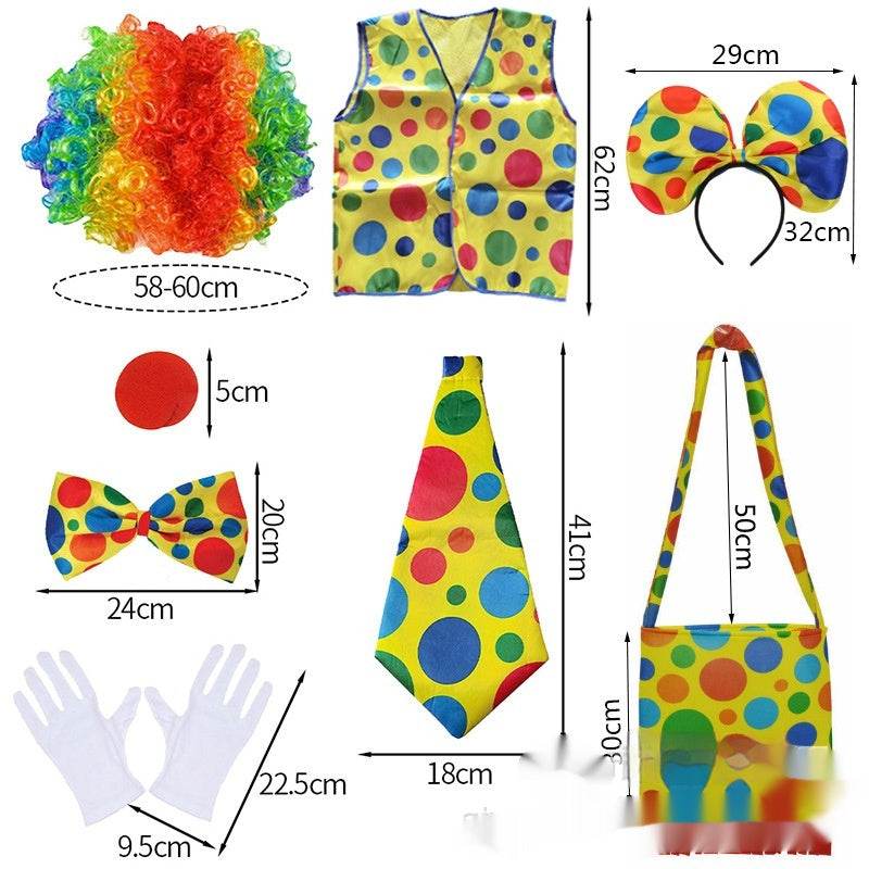 Halloween Clown Wig Dress Up Costume - Velora