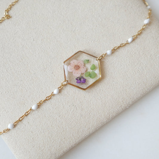 Bracelet Chloé rose - (moyen) - Velora