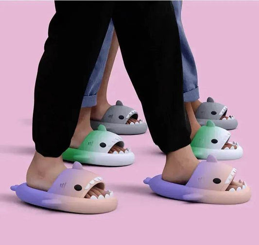 Flip flop Shark Slides Slippers Men's Home Bathroom Non-slip Slippers - Velora