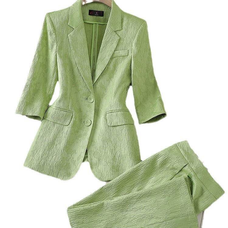 Half Sleeve Blazer And Pant Suit Ladies Women Female Jacket pant suit for women - Velora