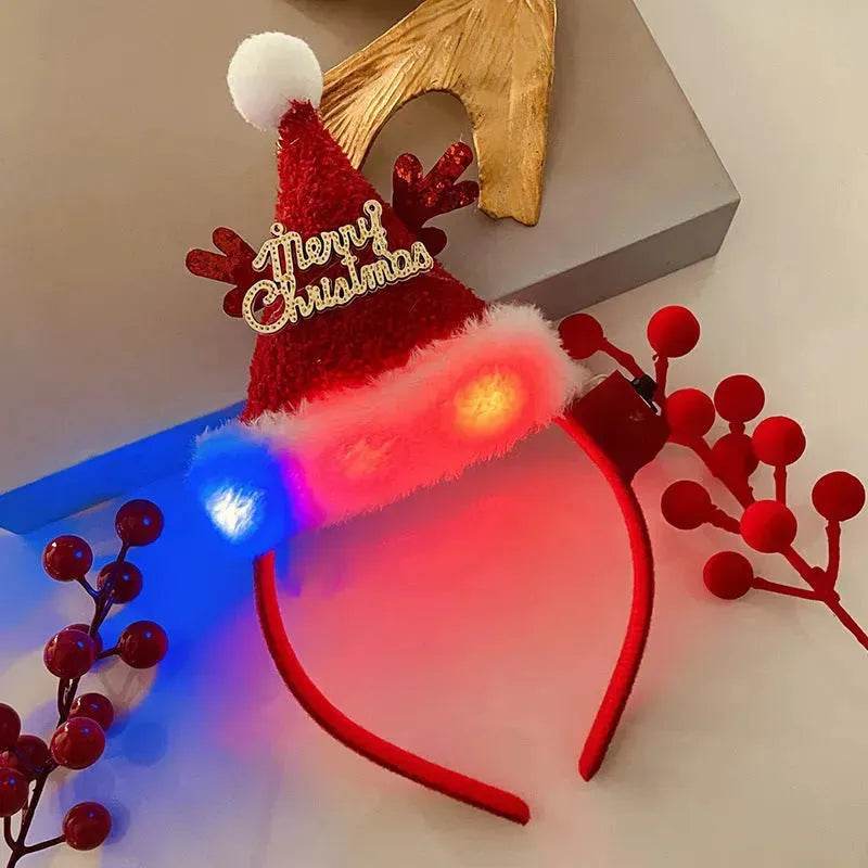 Christmas With Light Headband Snowflake Women's - Velora