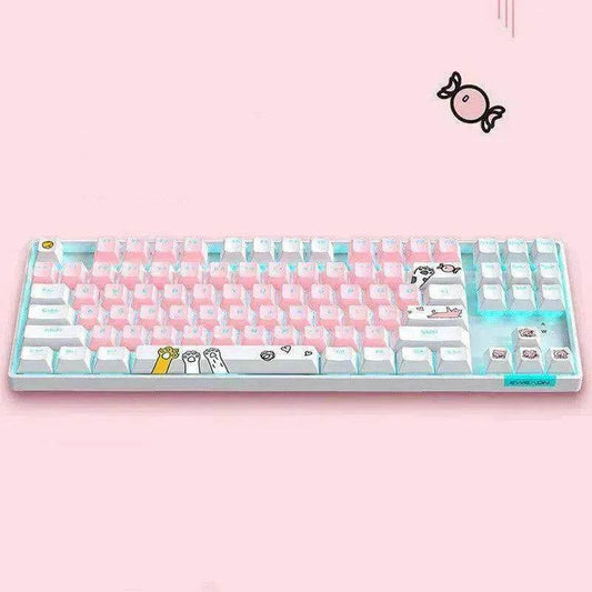 87 Key Rgb Light Effect Green Axis Portable Mechanical Keyboard - Velora