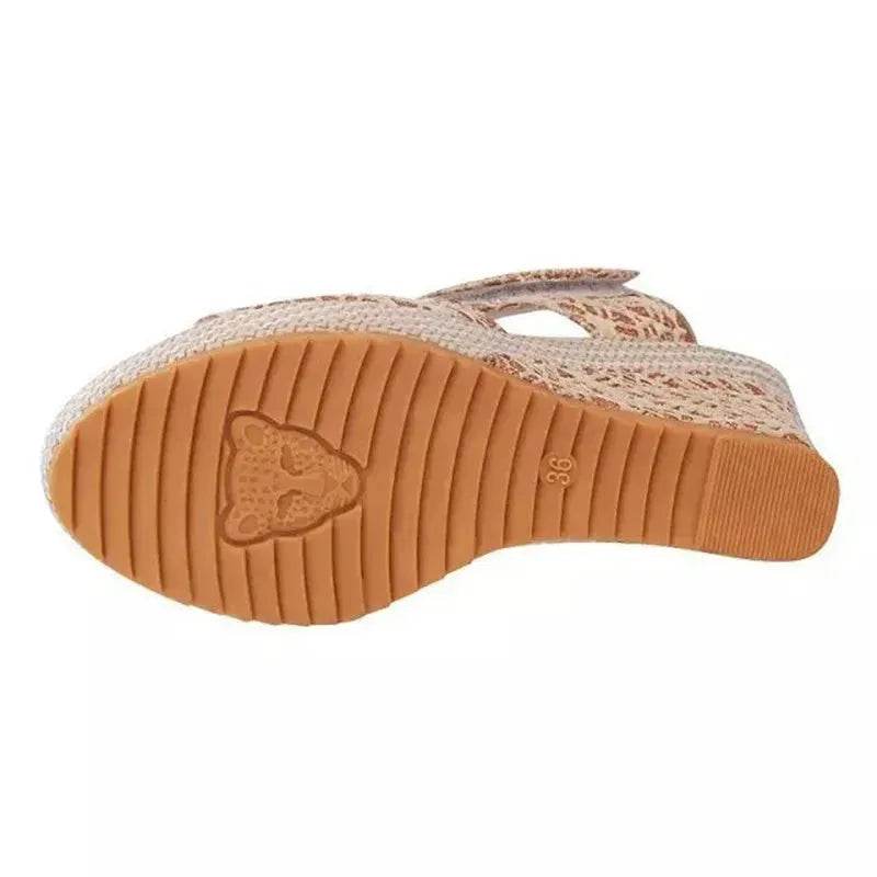 Platform High Wedge Sandals Plain Work sandals for women - Velora