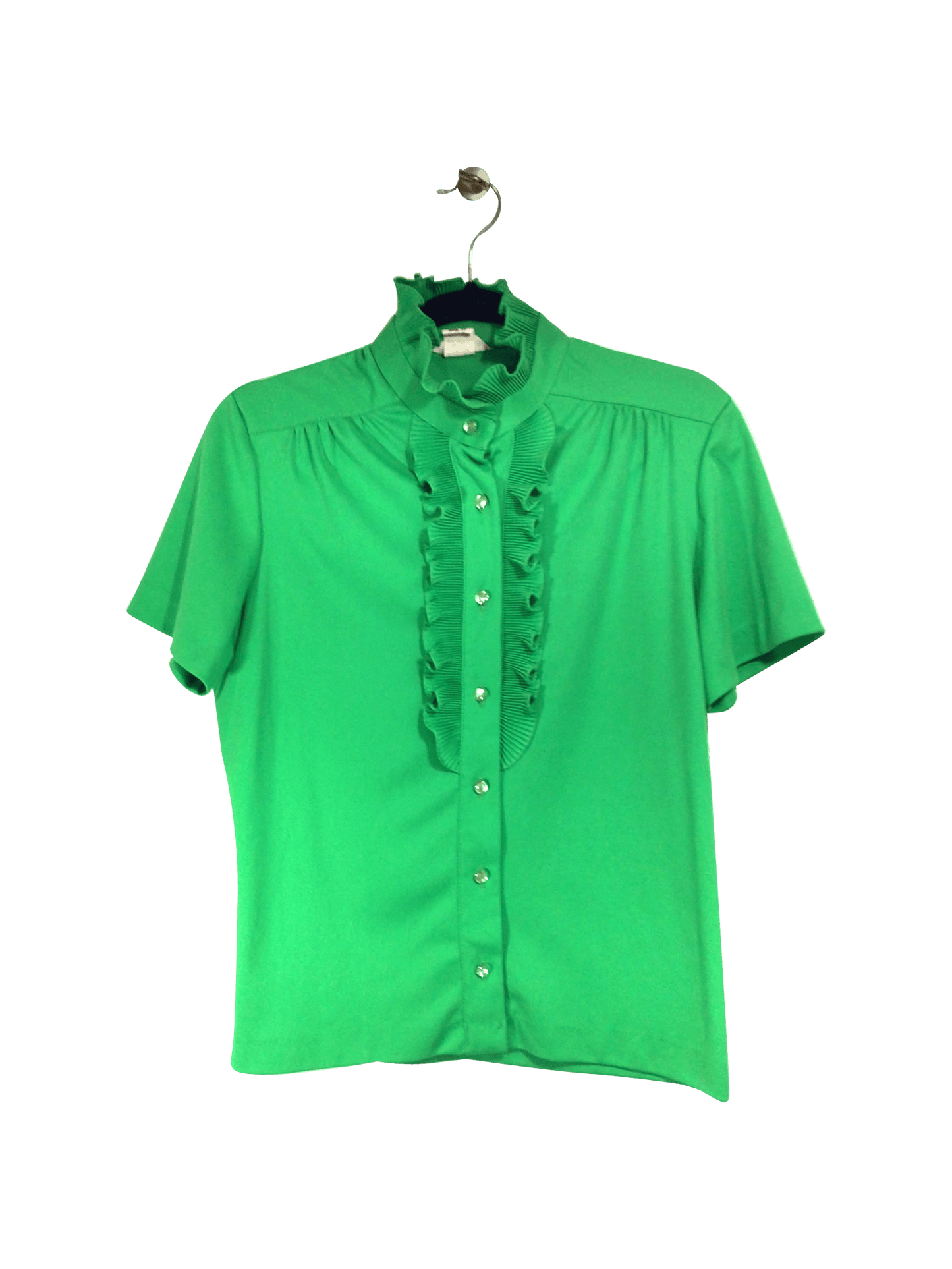 MARDI MODES Regular fit Button-down Top in Green - 10 - Velora