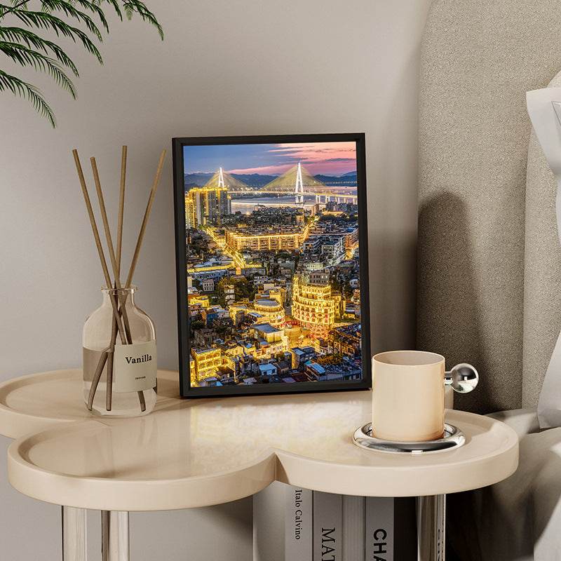 Voice-controlled Modern Minimalist New Night Light Desktop Decoration Hallway Bedroom Lighting Painting - Velora