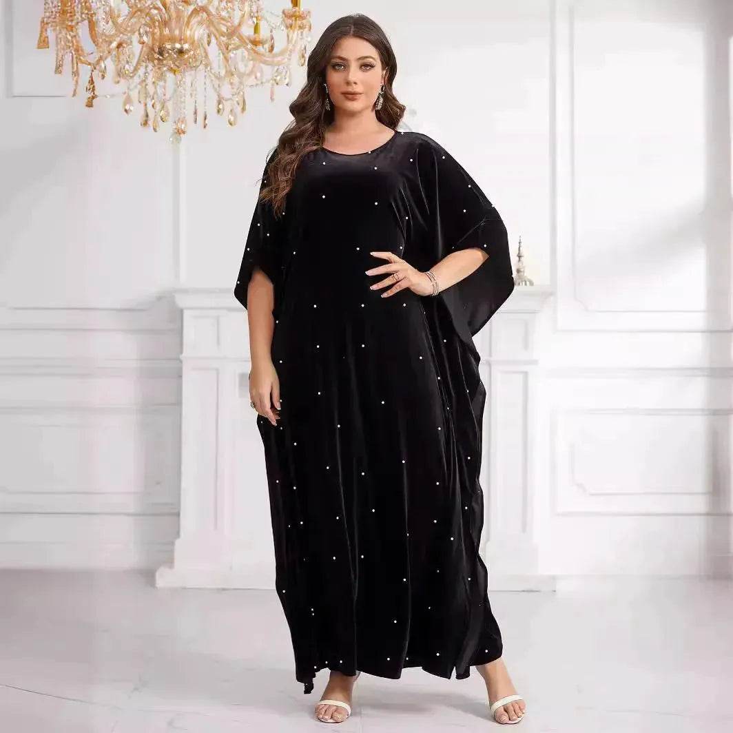 Black Abaya Hijab Jilbab Abaya for ArabMiddle East Arab Dubai Islamic Wear for Women Eid Jalabiya for Women Abaya Khimar set - Velora