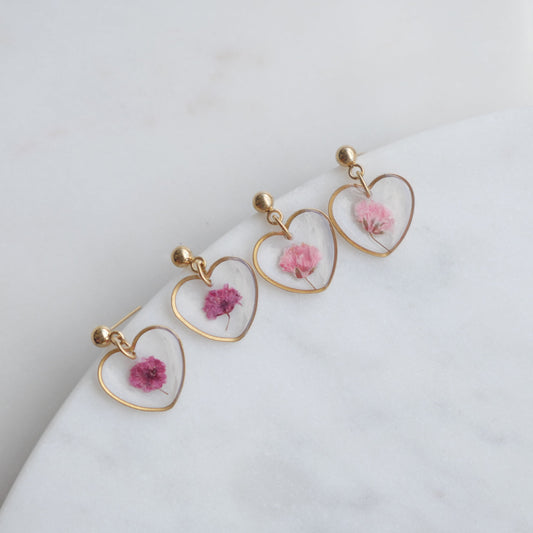 Boucles d'oreilles Gigi - coeur (moyen 15mm) - Velora