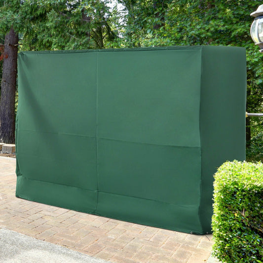 600D Oxford 3-Seater Patio Swing Cover Outdoor Swing Chair Cover Rain Protection Waterproof Anti-UV, Dark Green - Velora