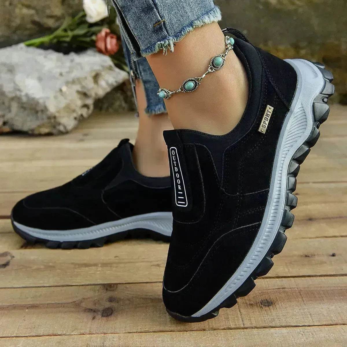 Outdoor Slip-on Sports Shoes Comfortable Walking Running Platform Sneakers for Women - Velora