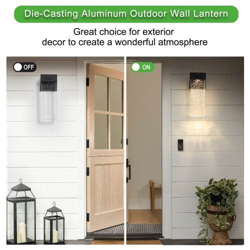 Outdoor Waterproof Transparent LED Crystal Wall Light Supports Many Types Of Bulb-2 Packs - Velora
