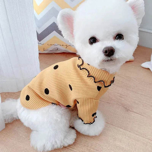 Fleece Turtleneck Shirt for Pets Dog Cat apparels for Fall and Winter - Velora