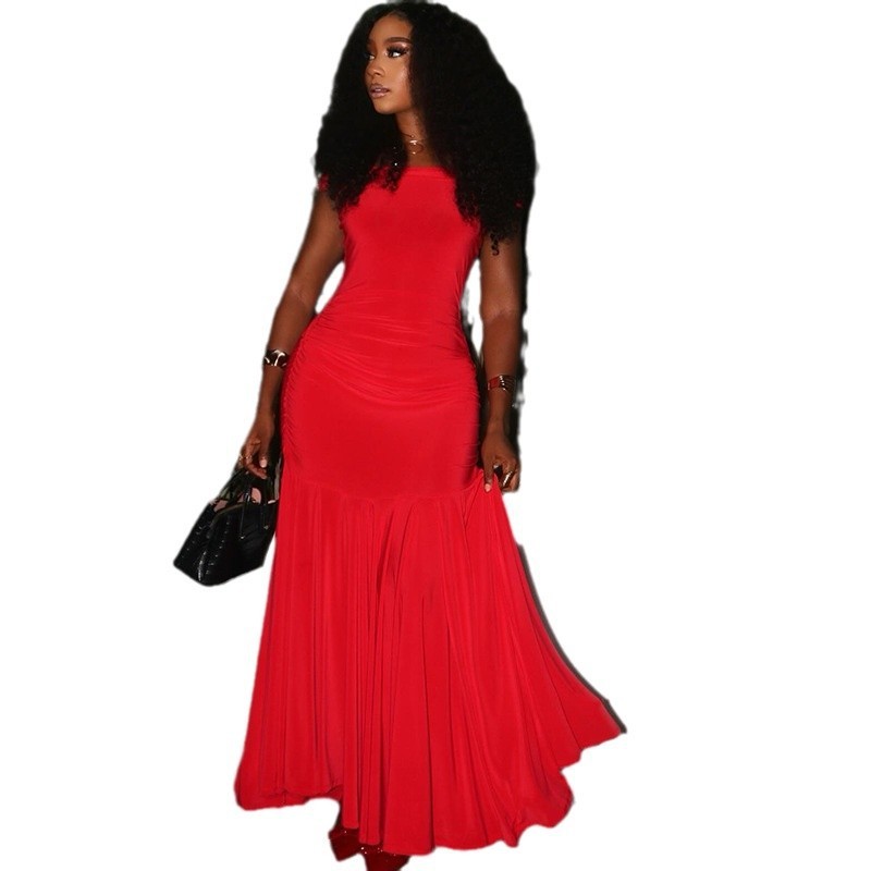 Fashion Women's Wear Elegant Tube Top Dress