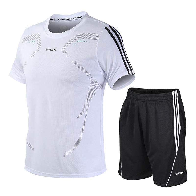 Men's Sets Summer Sportswear T-Shirts And Shorts Track Suit Big Size M To 5XL Reach For Weight 105kg - Velora
