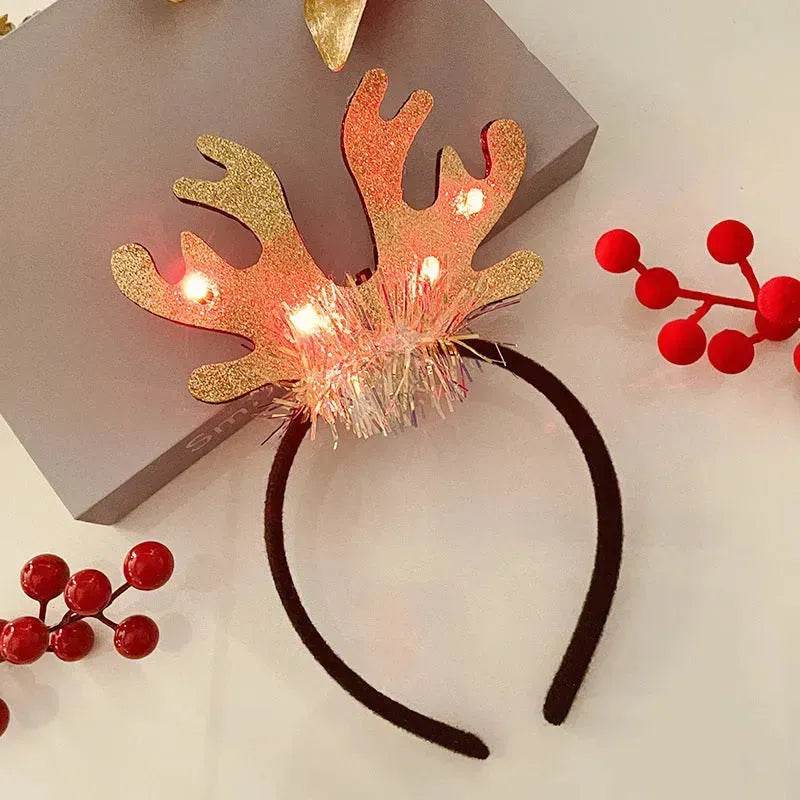 Christmas With Light Headband Snowflake Women's - Velora