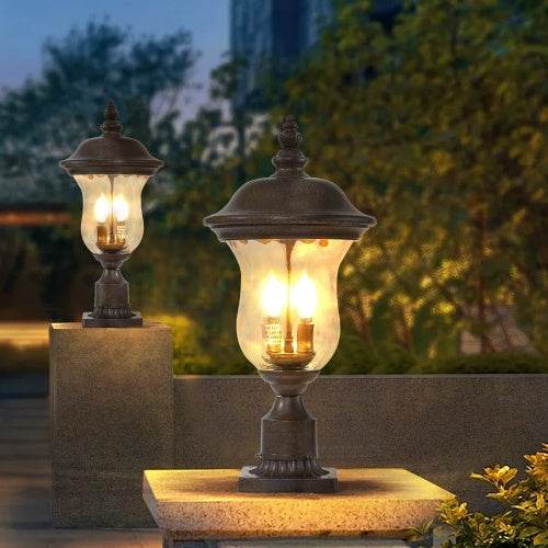Vintage Outdoor Light Pole Lights, Waterproof Garden Patio Lights, Walkway & Driveway Lighting - One Piece No Bulb - Velora