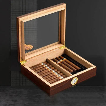 Large Capacity Wooden Storage Humidor Cigar Box