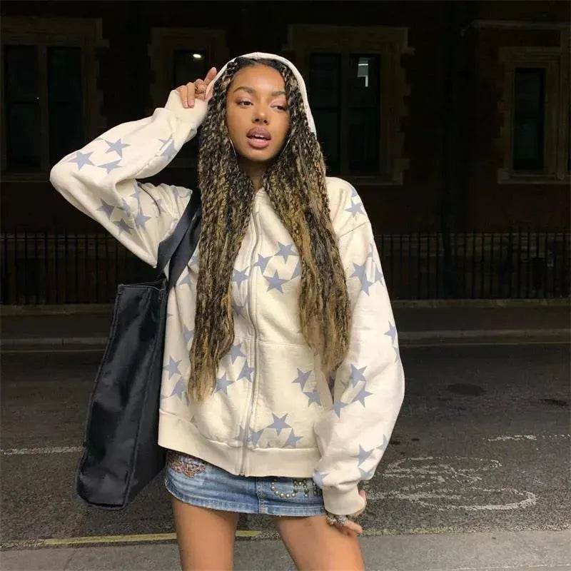 Fall Winter street Hip pop Unsex zip-up Hoodie Cardigan Outwear - Velora