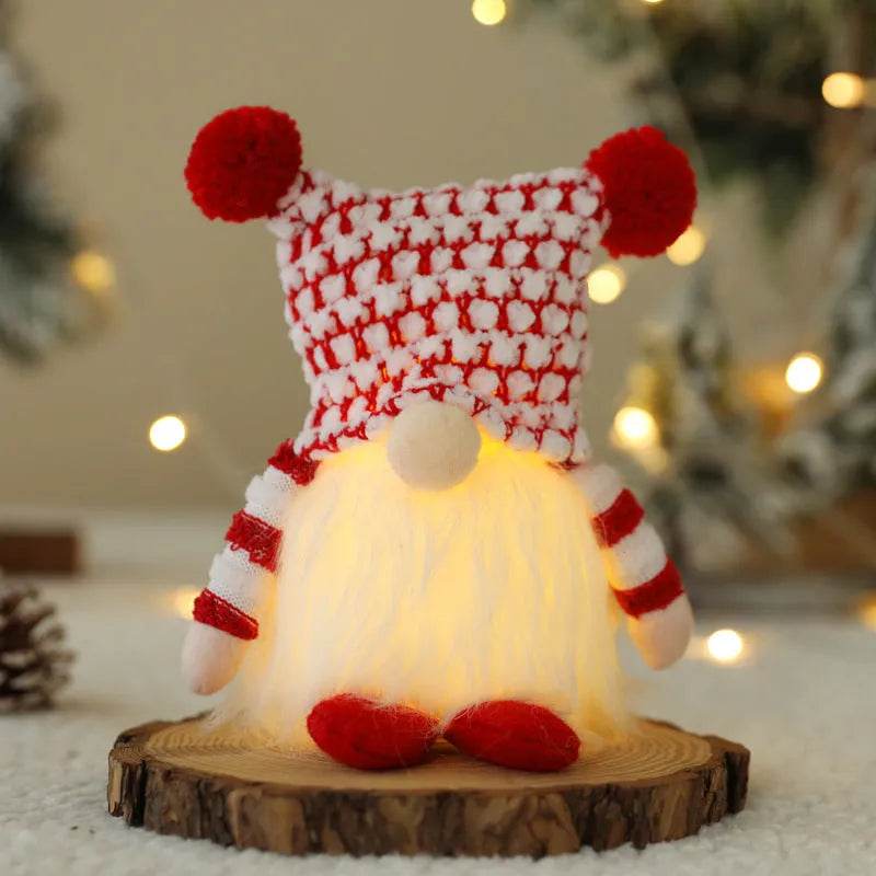 New Christmas Faceless Doll With Lights - Velora