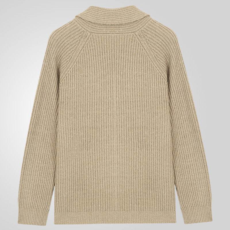 Men's Lapel Knitting Cardigan Fashion Button Sweater With Pockets Outwear Long Sleeve Top Spring Fall - Velora