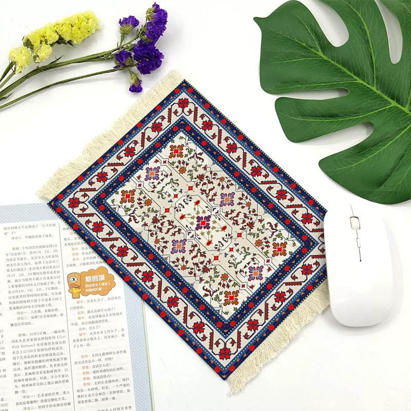 Office mouse pad, Suede fringe mouse pad Hot rubber Bohemian style - Velora