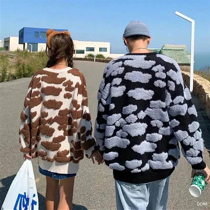 New Trend Autumn Winter Unisex Oversized Woolen Plush Pullover Sweater - Velora