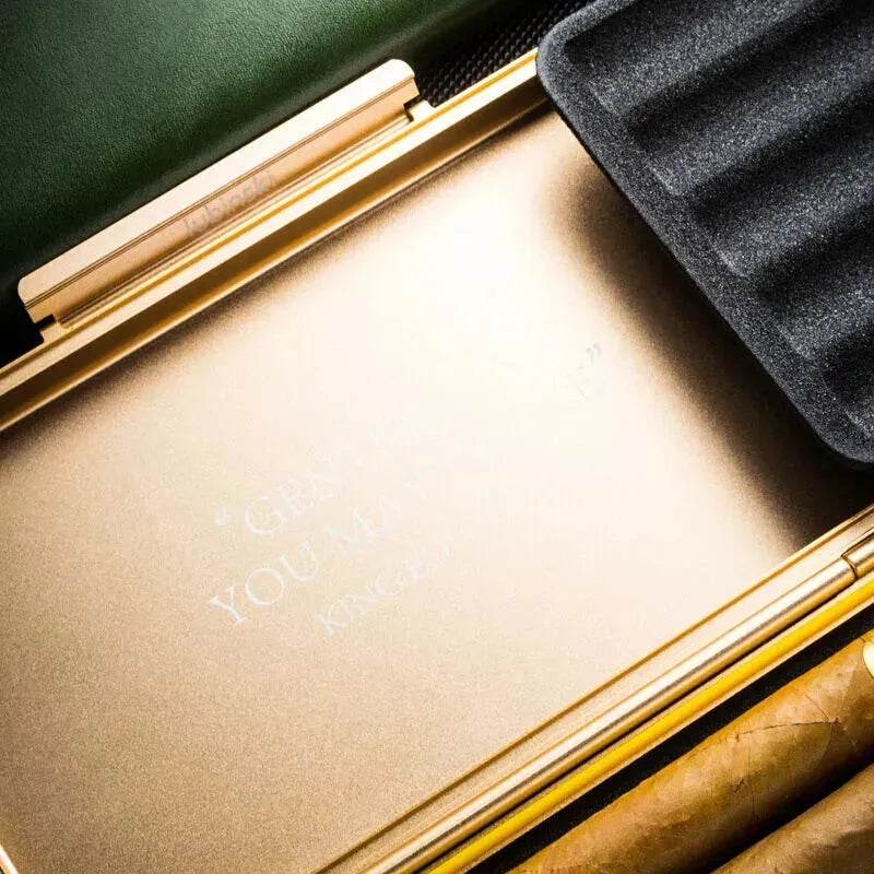 Luxury Portable Aviation Aluminum Humidor Cigar Case - Velora