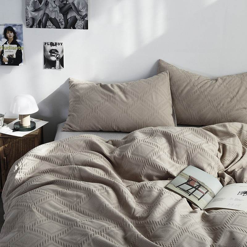 Dormitory Three 4-piece Sets Of Washed Cotton - Velora