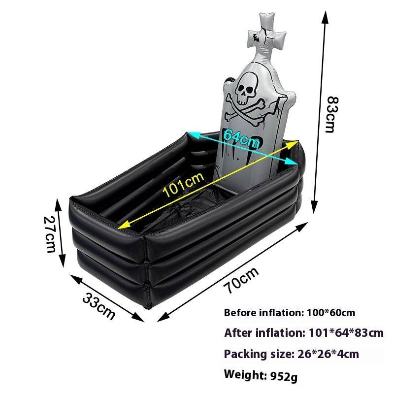 Halloween Inflatable Skull Tombstone Ice Bar - Velora