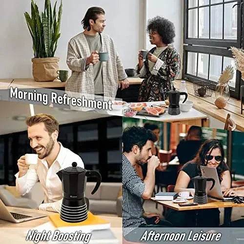 4 in 1 Italian Stovetop Espresso Coffer Maker set - Velora