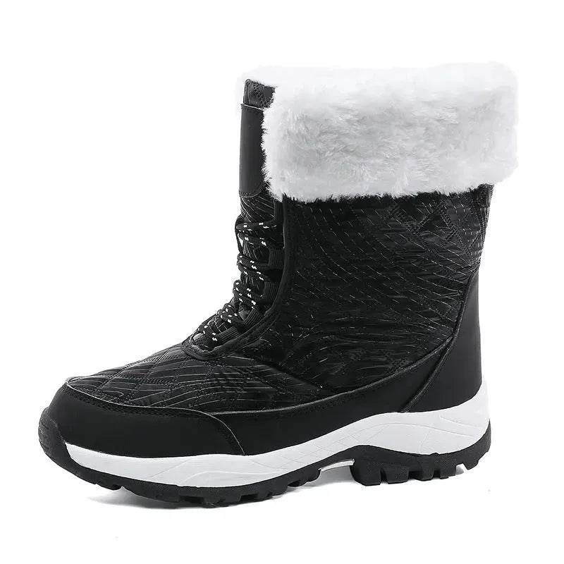 Winter Waterproof Snow Boots Women's Mid-calf Front Zipper - Velora