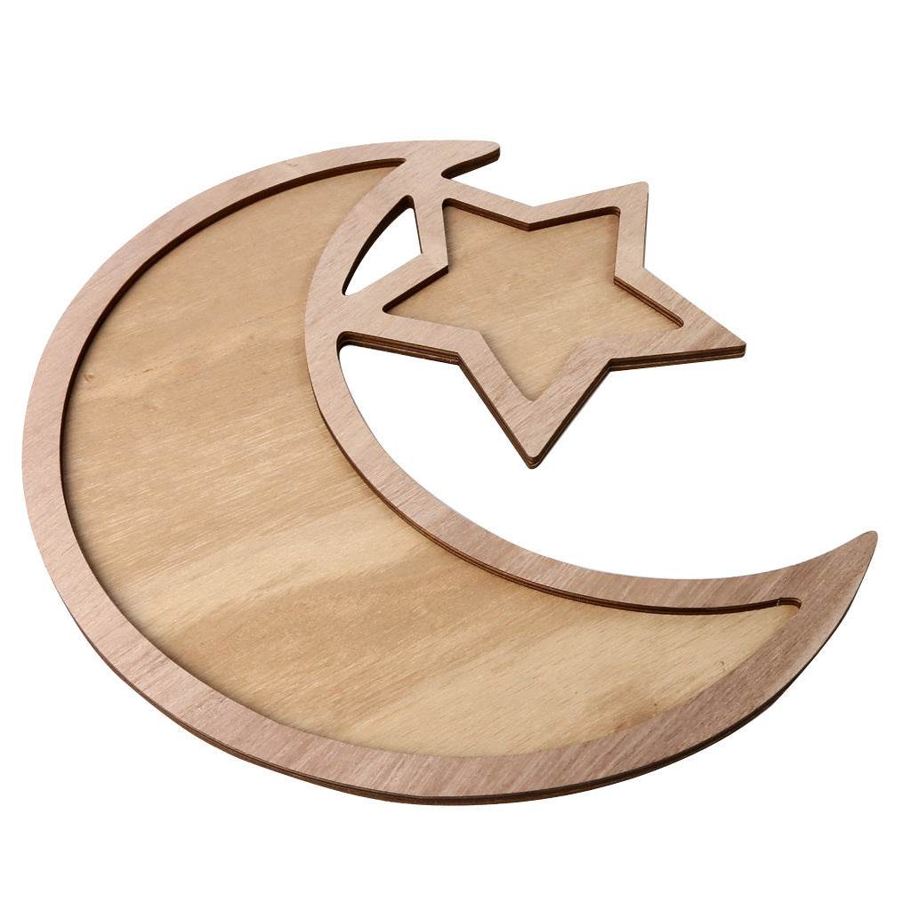 Wooden Ornament Eid Al Fitr Table Decoration coffee Tray - Velora