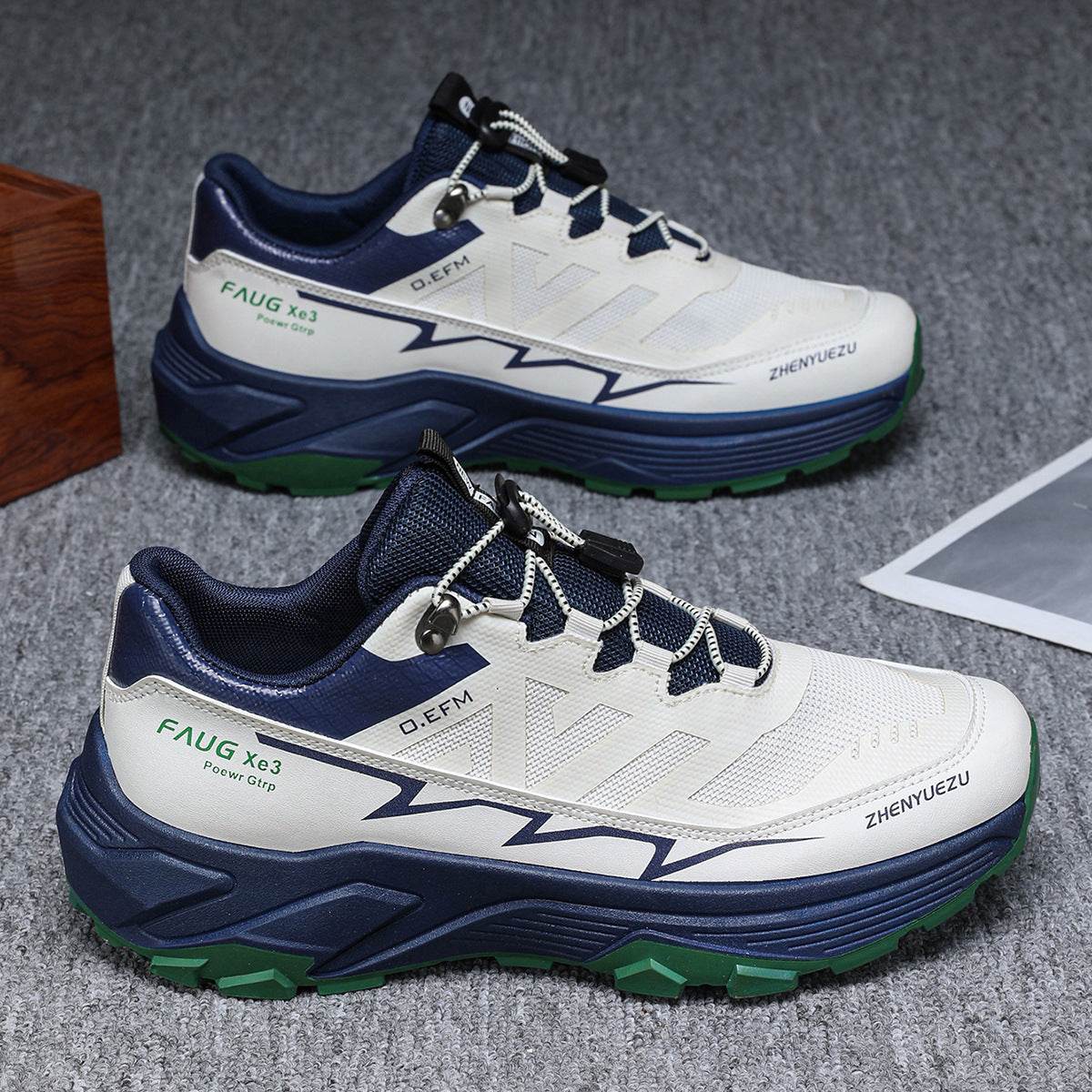 Men Colorblock Sneakers Outdoor Casual Mountaineering Hiking Running Sports Shoes - Velora