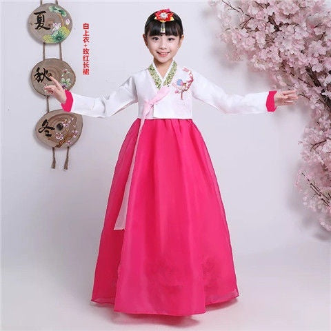 Clothing Korean Photography Children's Minority Performance Girls Dance Costume Hanbok