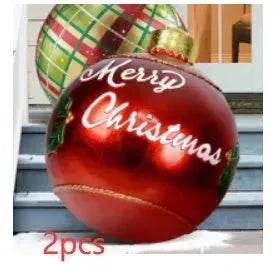 Christmas Ornament Holly Ball Outdoor Tree Decoration Christmas Balls for Yards - Velora