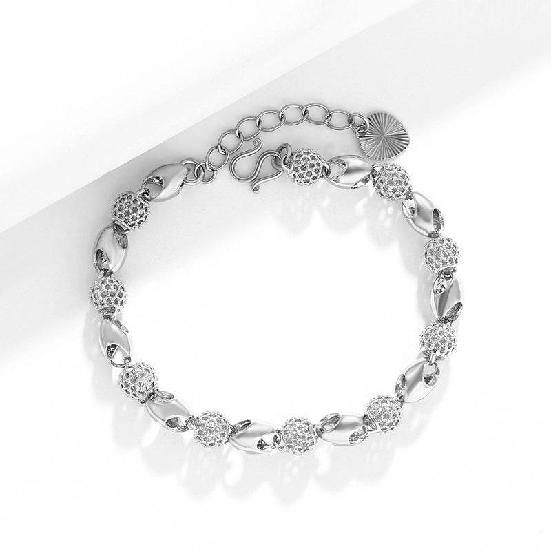 Alloy Gold-plated Beads Hollow Glossy Exquisite Bracelet - Velora