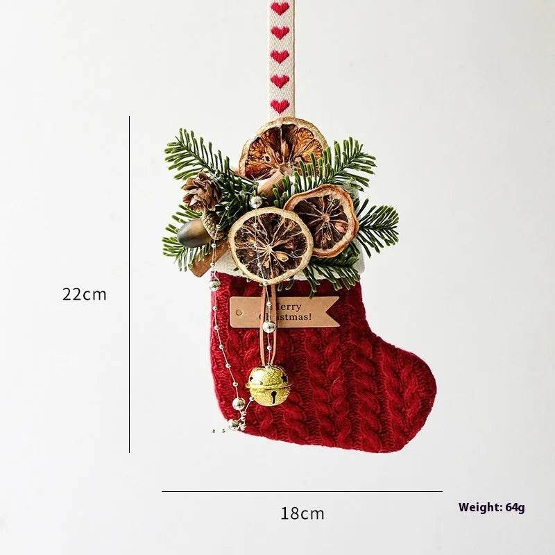 Christmas Decoration Knitted Christmas Stockings Scene Layout - Velora