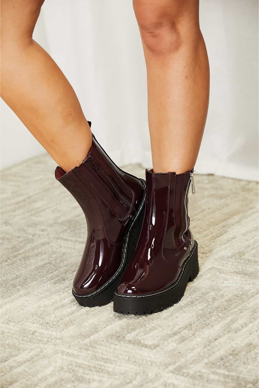 Forever Link Side Zip Platform Boots - Velora