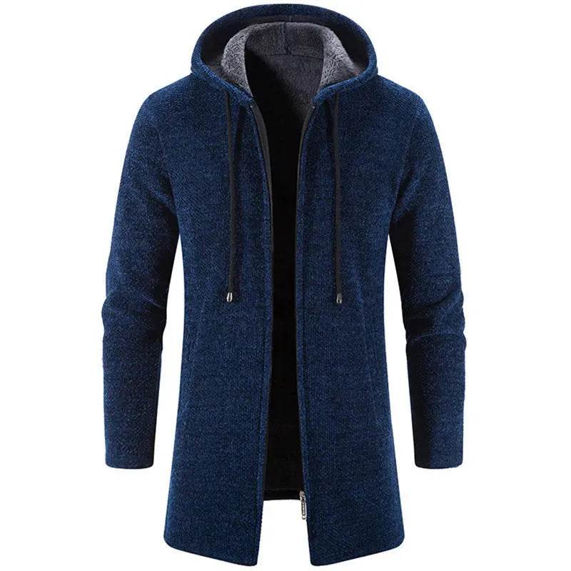 Plus Fleece Trend And Handsome All-match Cardigan For Men - Velora