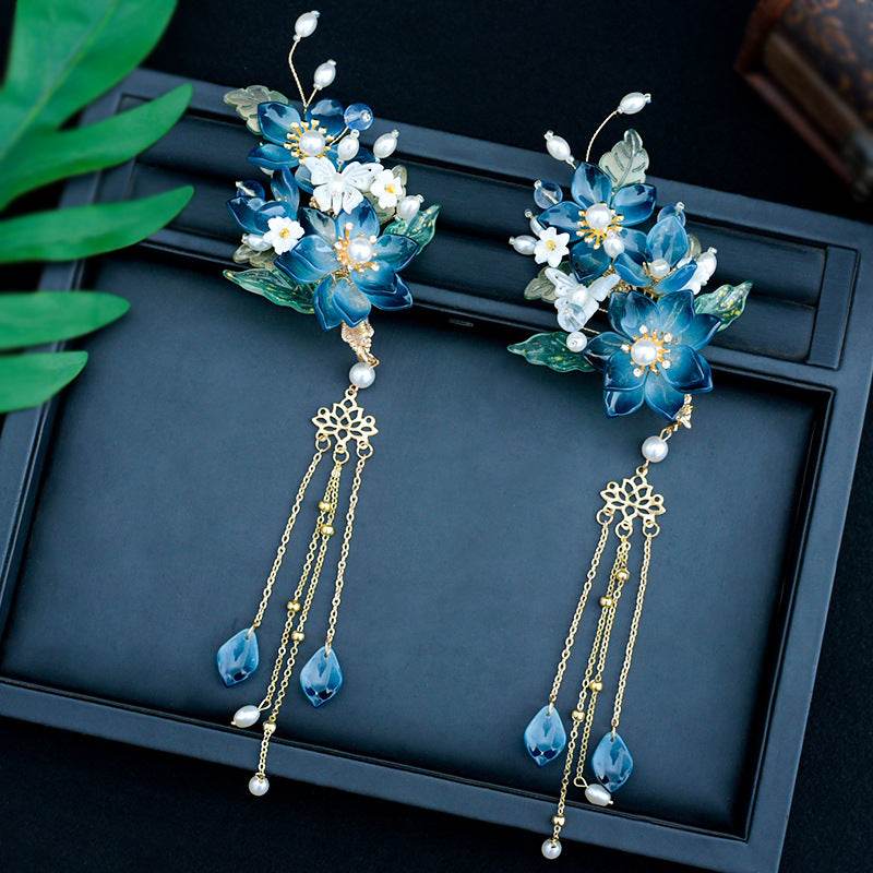 Headdress For Han Chinese Clothing A Pair Of Hairclips Retro-style Accessories Buyao Tassel - Velora