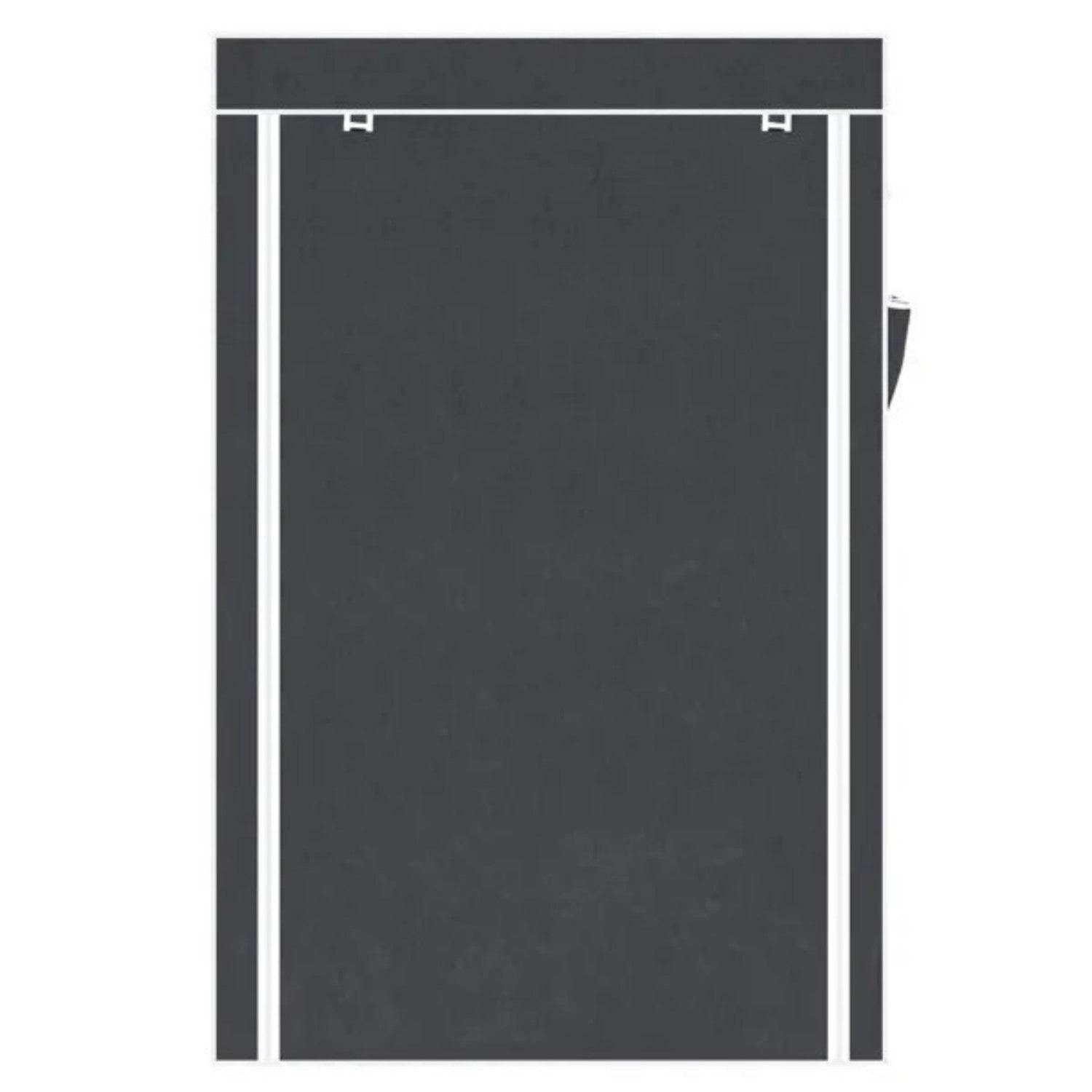 64 Portable Closet Storage Organizer Wardrobe Clothes Rack With Shelves Gray - Velora