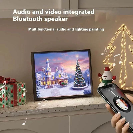 Christmas Luminous Painting Bluetooth speaker integrated gift idea - Velora