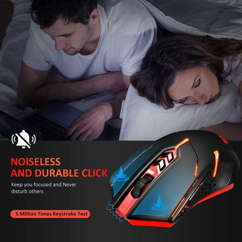 Power-Saving Silent Luminous Wireless Mouse - Velora